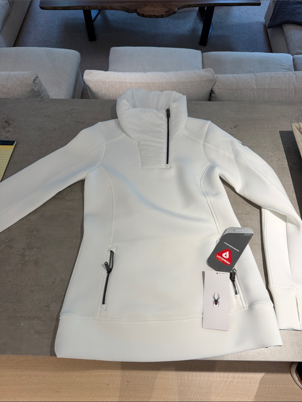 Spyder Women's White Half-Zip Ski Pullover